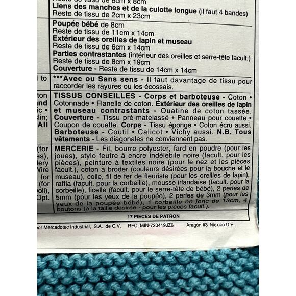 McCalls 757- Sewing pattern country bears in bunny suits 1980s - Picture 6 of 6